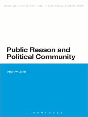 cover image of Public Reason and Political Community